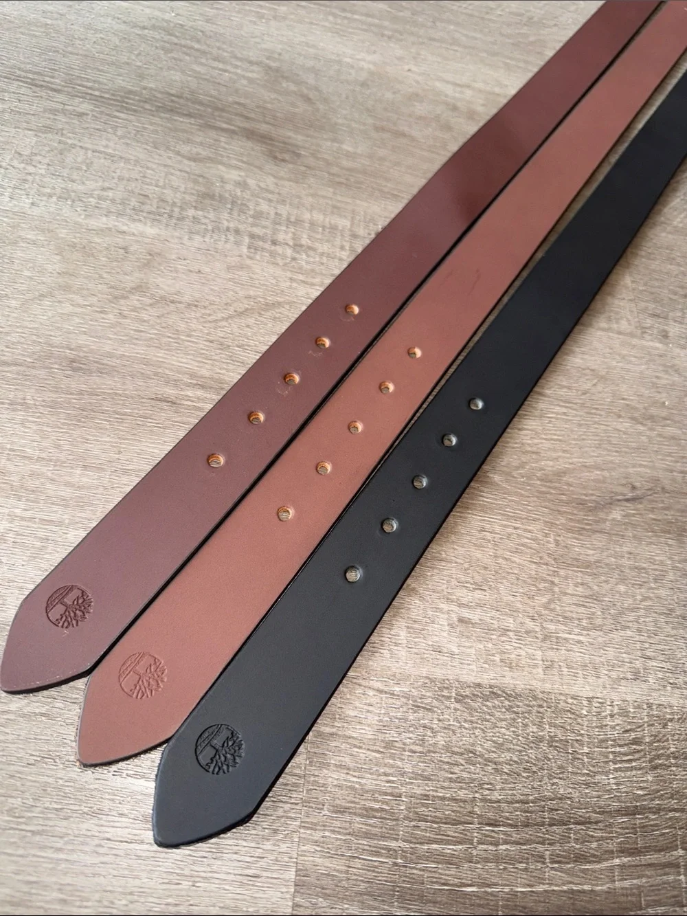 Timberland Bundle Deal 3 Pk Genuine Leather Belts Size 36 - Black Brown Chestnut